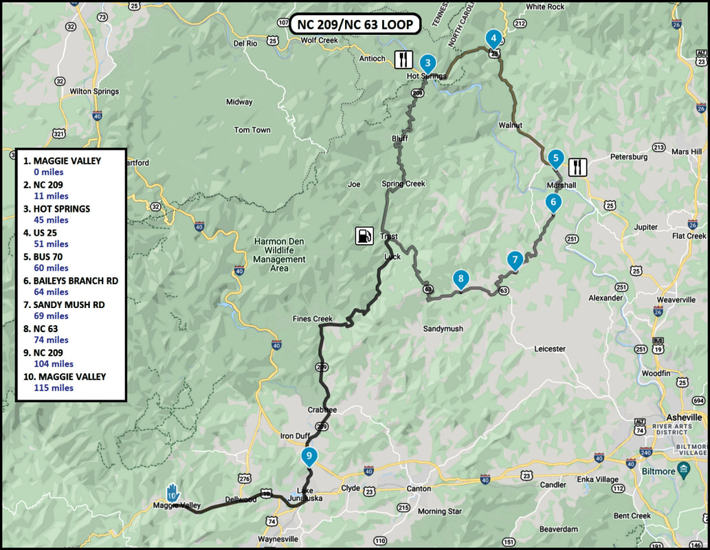 NC 209 - NC 63 LOOP - MAGGIE VALLEY RIDES